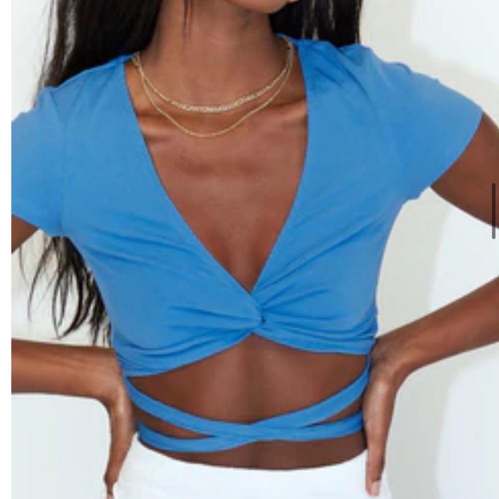 Princess Polly Cropped Tie Shirt